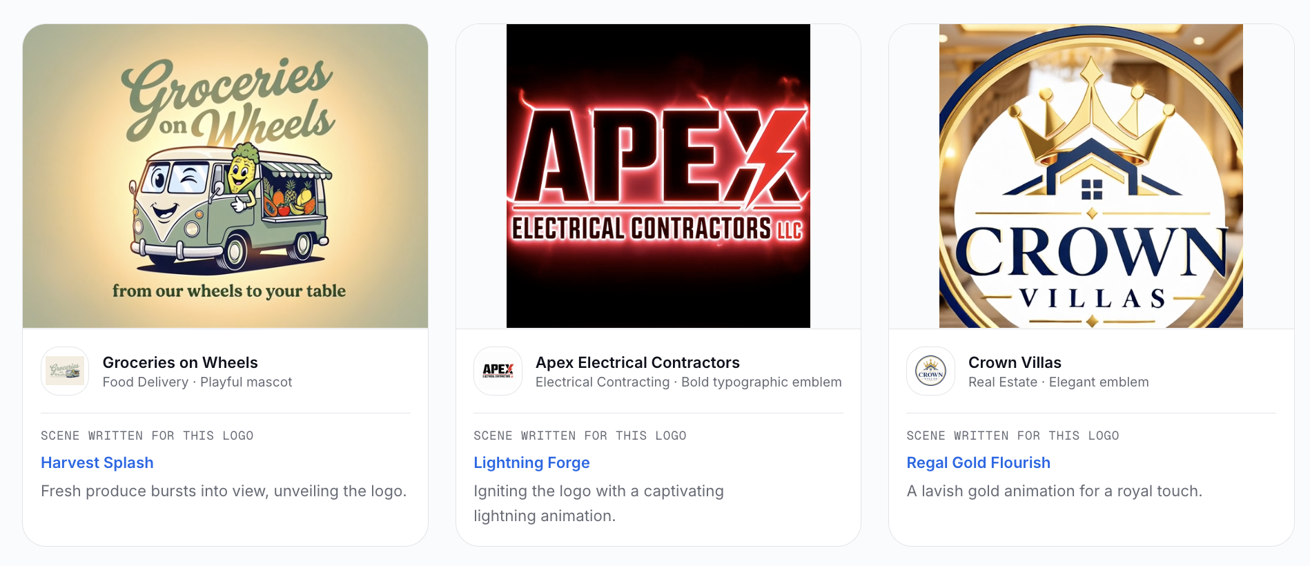 Logo animation use cases