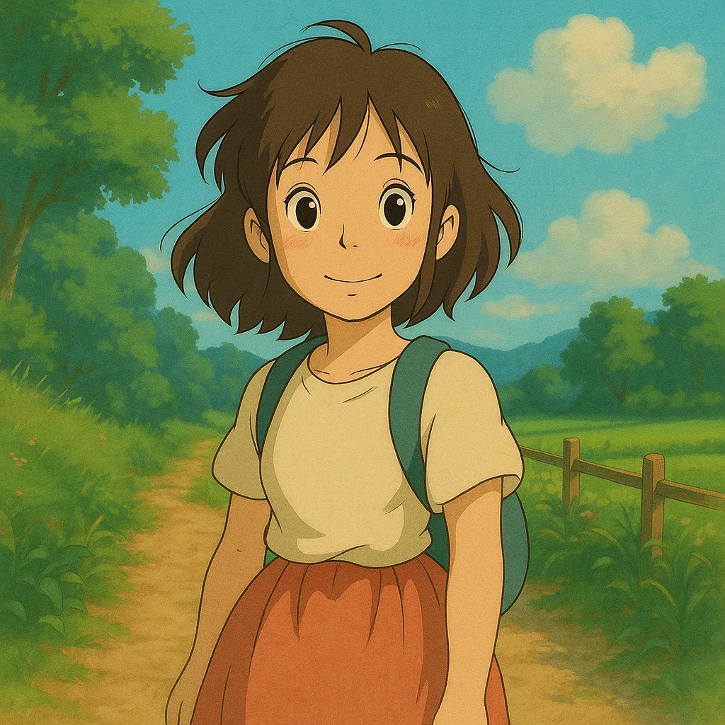 Restyle images in Studio Ghibli style result example