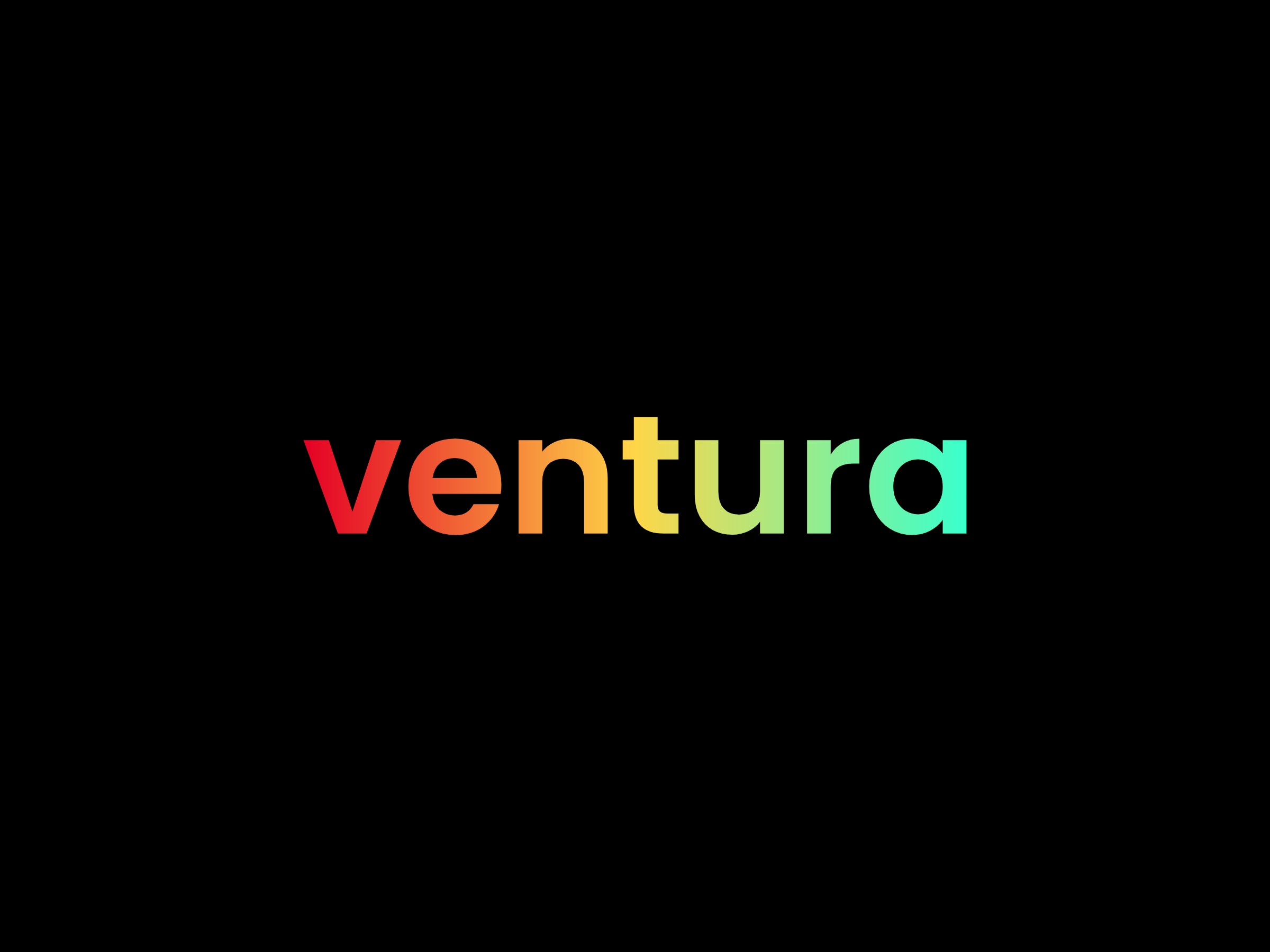 Ventura primary full-color gradient logo on a light card